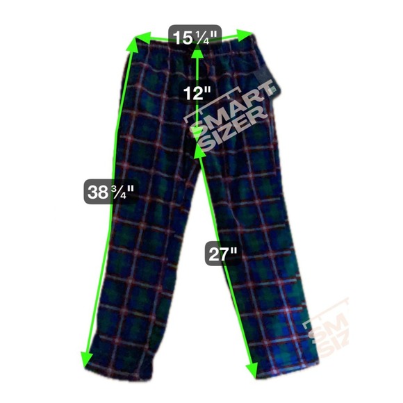 Aeropostale Sleepwear Pants Mens Small Plaid Polar Fleece Lounge Green Blue - Picture 3 of 6
